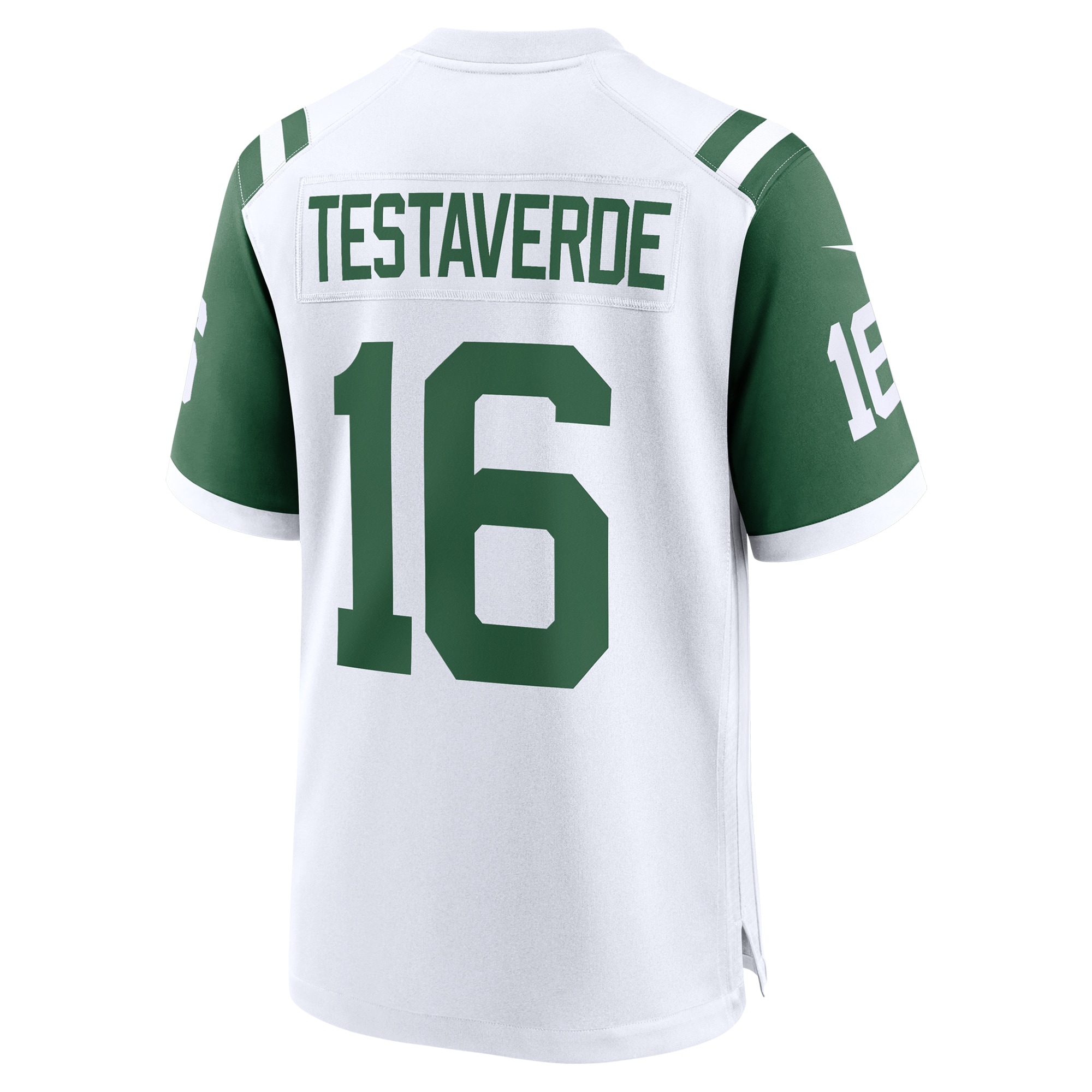 Men's New York Jets Vinny Testaverde White Classic Alternate Retired Player Game Jersey