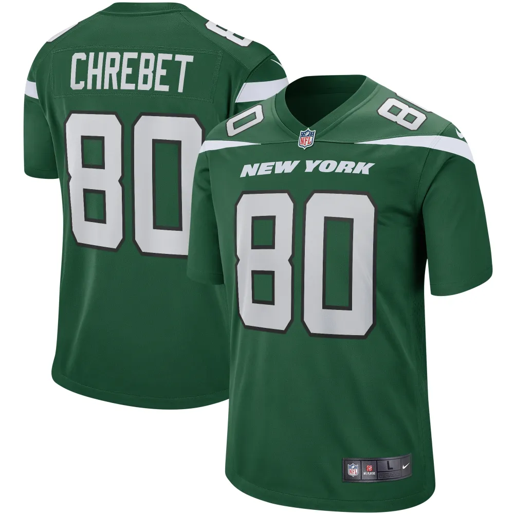 Men's New York Jets Wayne Chrebet Gotham Green Game Retired Player Jersey