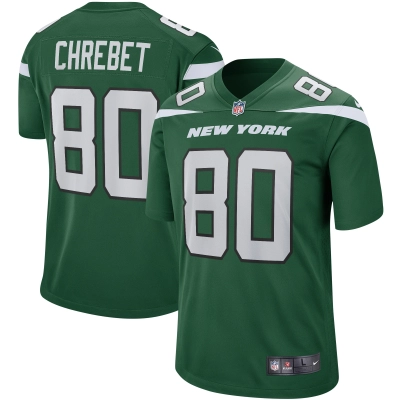 Men's New York Jets Wayne Chrebet Gotham Green Game Retired Player Jersey 01
