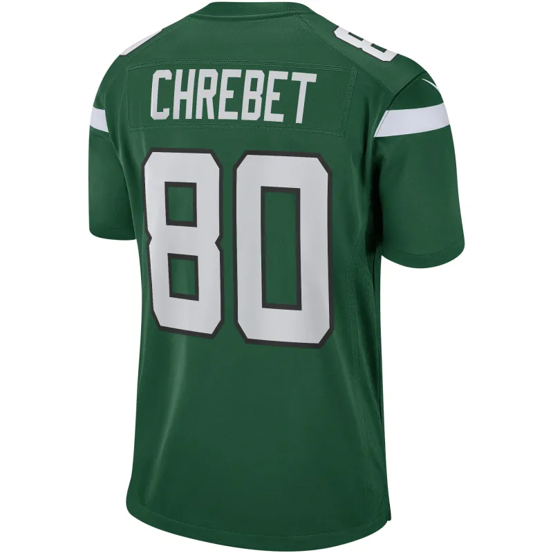 Men's New York Jets Wayne Chrebet Gotham Green Game Retired Player Jersey
