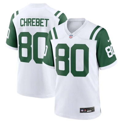 Men's New York Jets Wayne Chrebet White Classic Alternate Retired Player Game Jersey 01