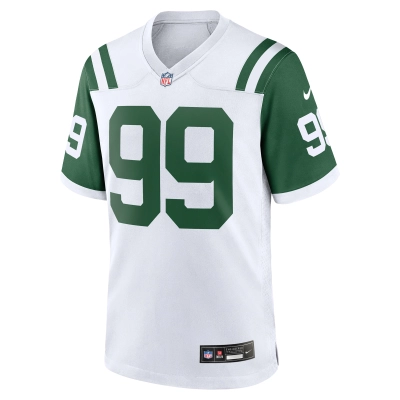 Men's New York Jets Will McDonald IV White Classic Alternate Game Jersey 02