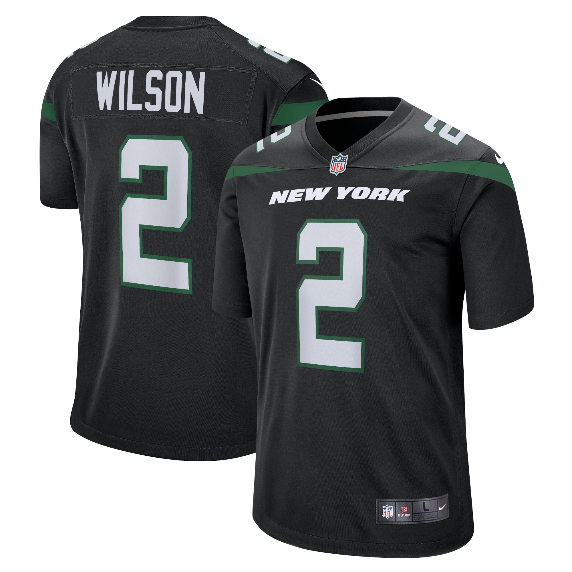 Men's New York Jets Zach Wilson Black Alternate Game Jersey