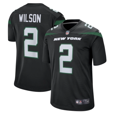 Men's New York Jets Zach Wilson Black Alternate Game Jersey 01