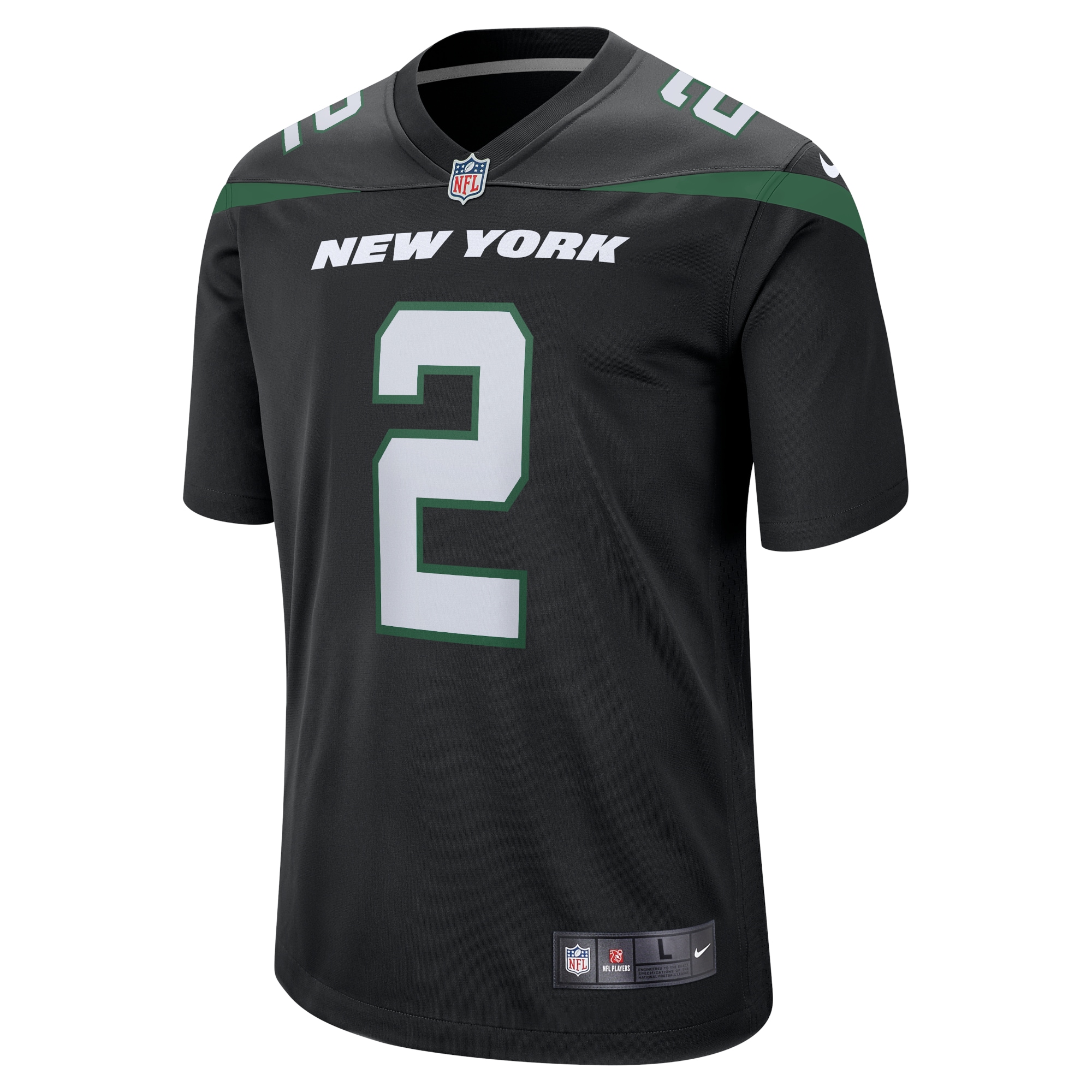 Men's New York Jets Zach Wilson Black Alternate Game Jersey