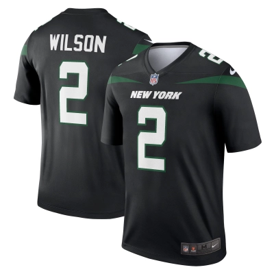 Men's New York Jets Zach Wilson Black Legend Jersey 01