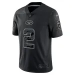 Men's New York Jets Zach Wilson Black RFLCTV Limited Jersey