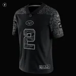 Men's New York Jets Zach Wilson Black RFLCTV Limited Jersey