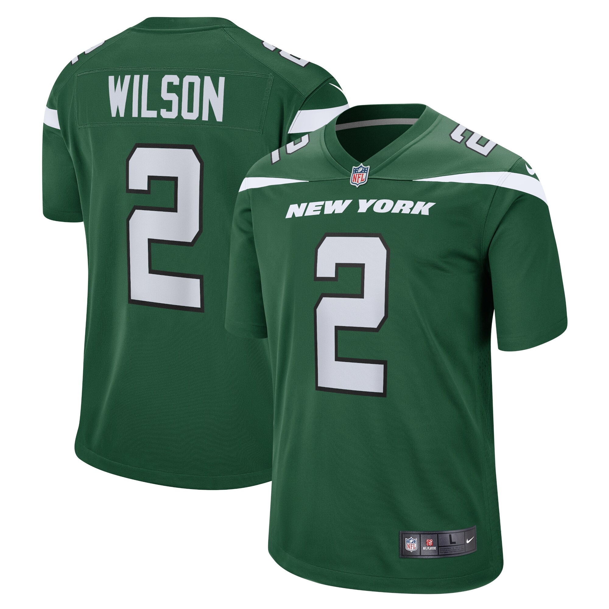 Men's New York Jets Zach Wilson Gotham Green Game Jersey