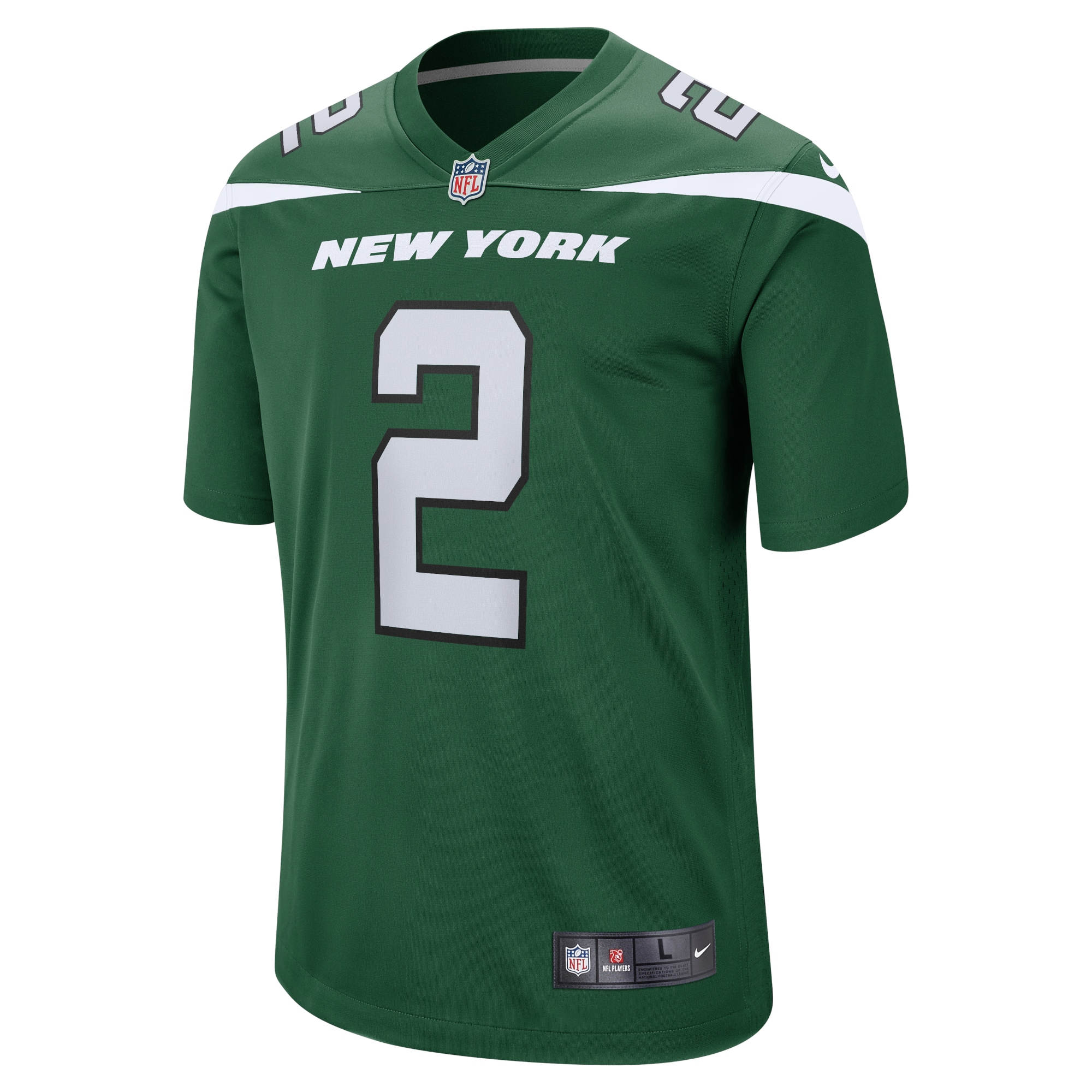 Men's New York Jets Zach Wilson Gotham Green Game Jersey