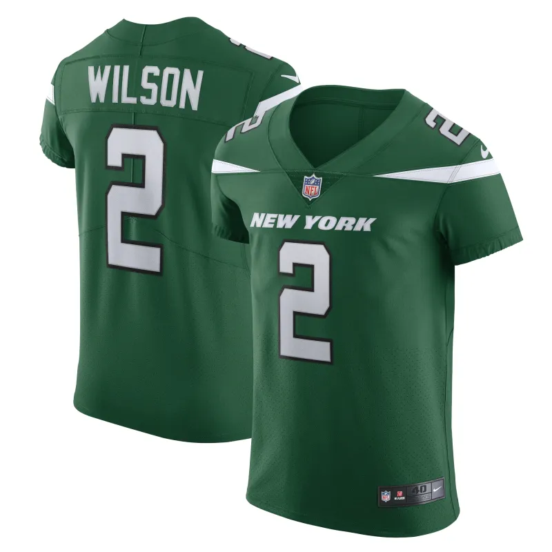 Men's New York Jets Zach Wilson Gotham Green Vapor Elite Jersey