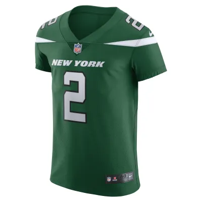 Men's New York Jets Zach Wilson Gotham Green Vapor Elite Jersey 02