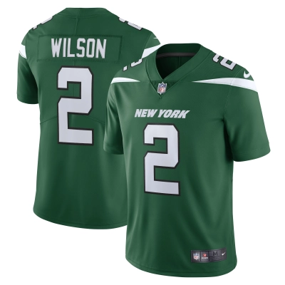 Men's New York Jets Zach Wilson Gotham Green Vapor Limited Jersey 01