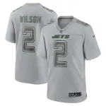 Men's New York Jets Zach Wilson Gray Atmosphere Fashion Game Jersey