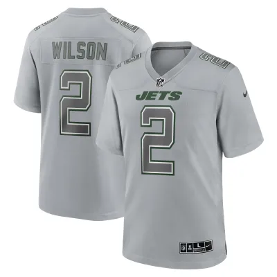 Men's New York Jets Zach Wilson Gray Atmosphere Fashion Game Jersey 01