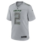 Men's New York Jets Zach Wilson Gray Atmosphere Fashion Game Jersey