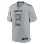 Men's New York Jets Zach Wilson Gray Atmosphere Fashion Game Jersey