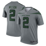 Men's New York Jets Zach Wilson Gray Inverted Legend Jersey