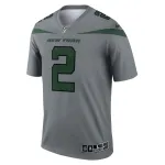 Men's New York Jets Zach Wilson Gray Inverted Legend Jersey