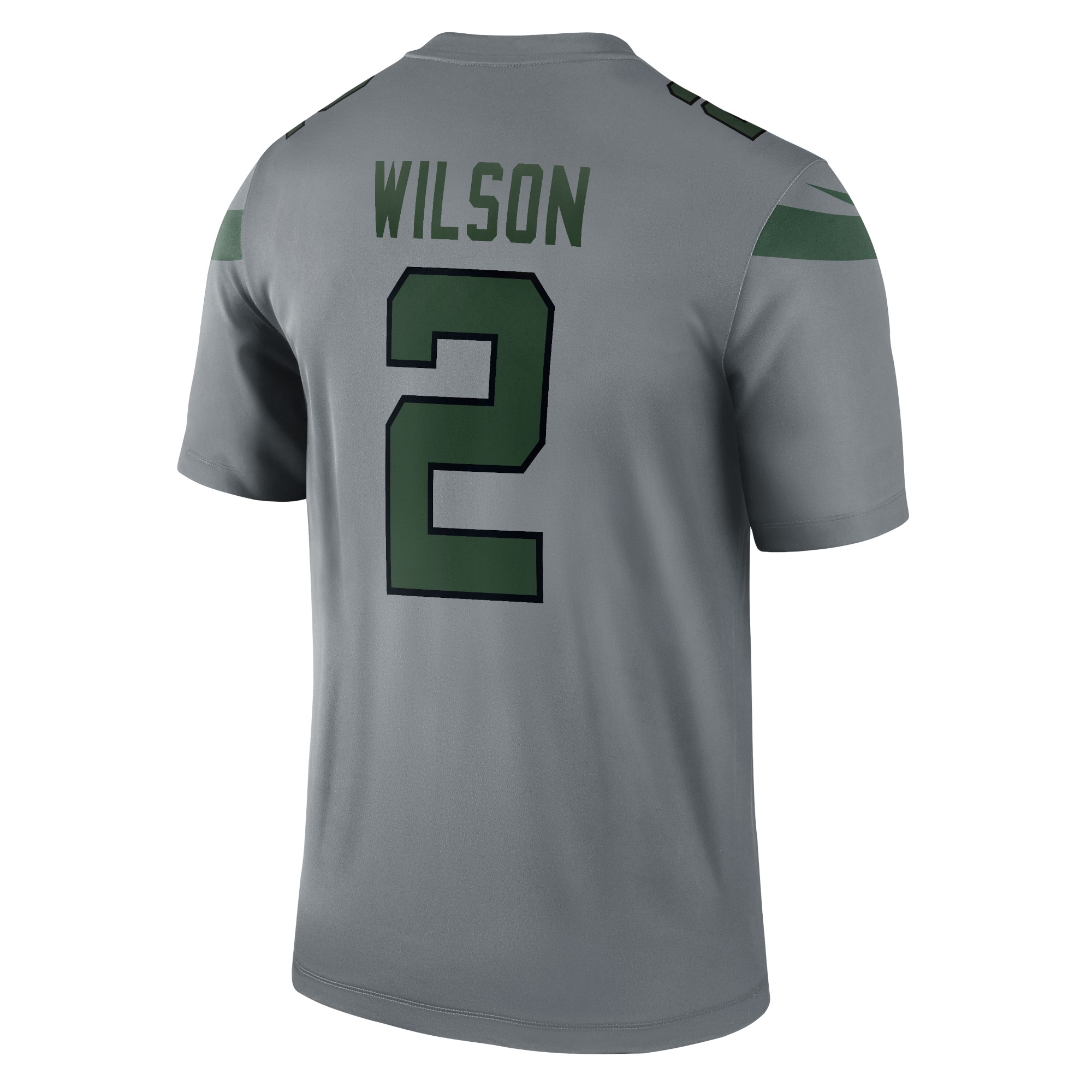 Men's New York Jets Zach Wilson Gray Inverted Legend Jersey