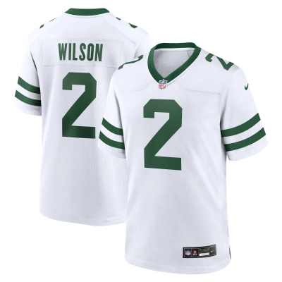 Men's New York Jets Zach Wilson Legacy White Game Jersey 01