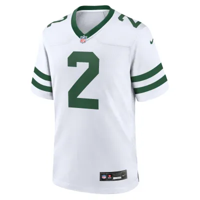 Men's New York Jets Zach Wilson Legacy White Game Jersey 02