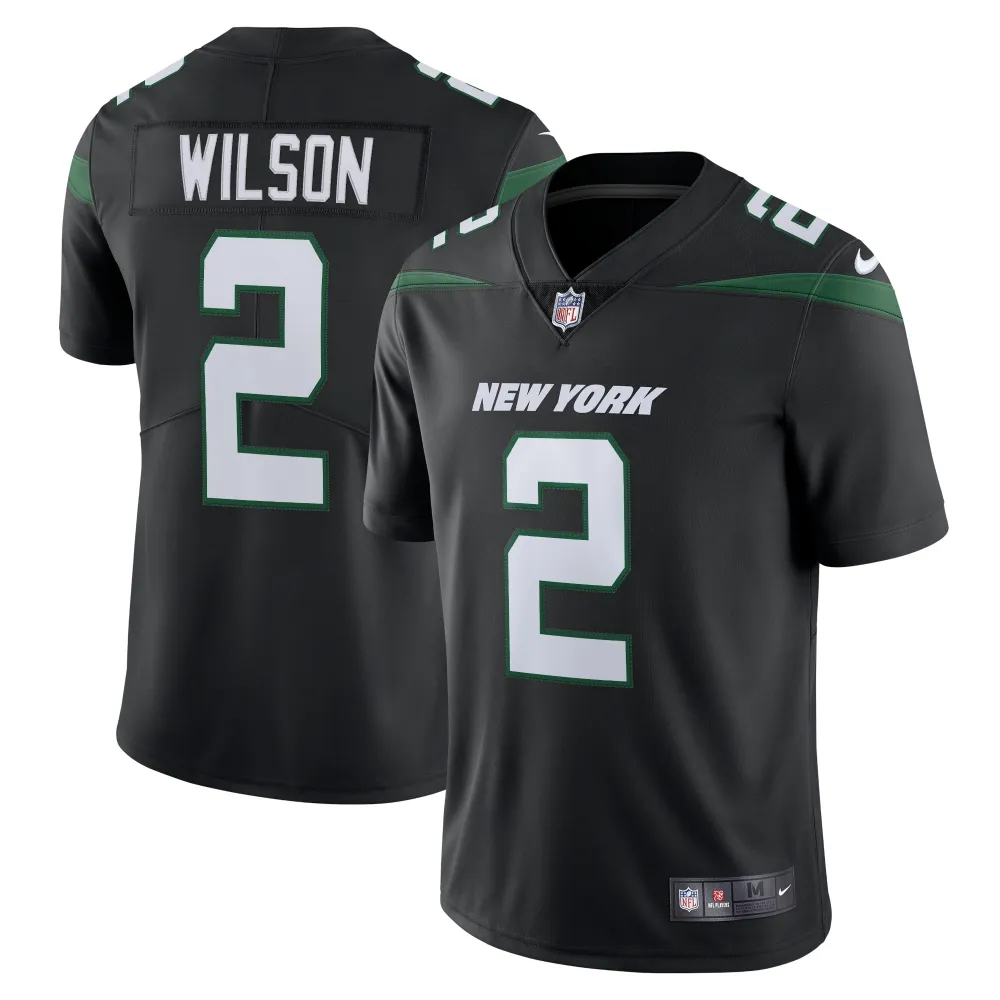 Men's New York Jets Zach Wilson Stealth Black Vapor Limited Jersey