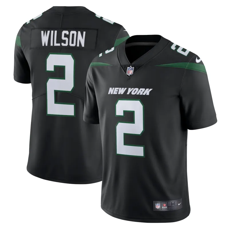 Men's New York Jets Zach Wilson Stealth Black Vapor Limited Jersey