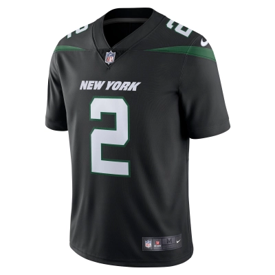 Men's New York Jets Zach Wilson Stealth Black Vapor Limited Jersey 02