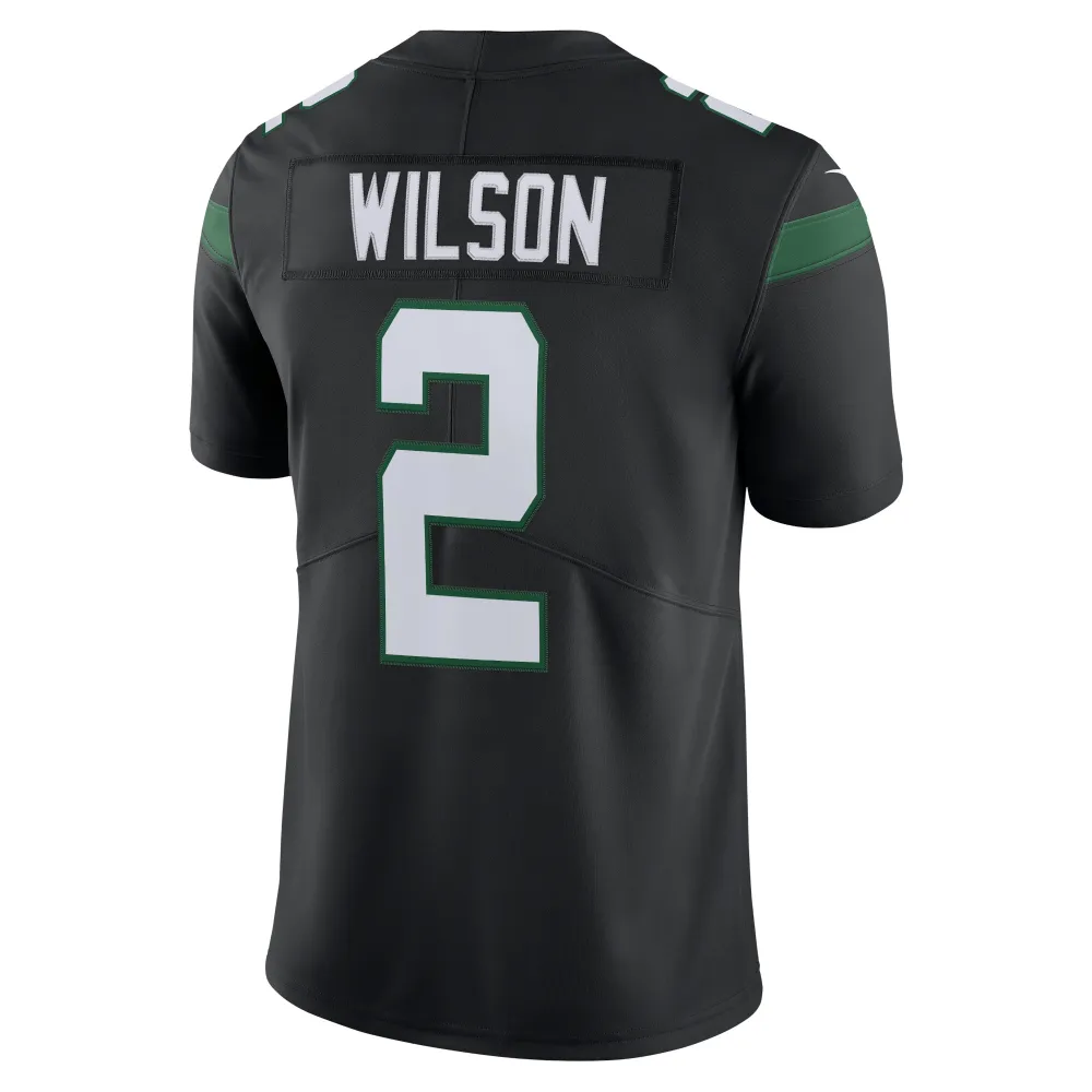 Men's New York Jets Zach Wilson Stealth Black Vapor Limited Jersey