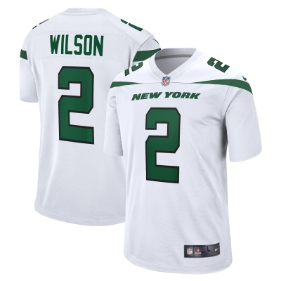 Men's New York Jets Zach Wilson White Game Jersey 01