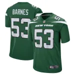 Men's New York Jets Zaire Barnes Gotham Green Game Jersey