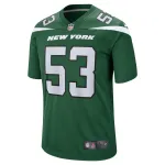 Men's New York Jets Zaire Barnes Gotham Green Game Jersey