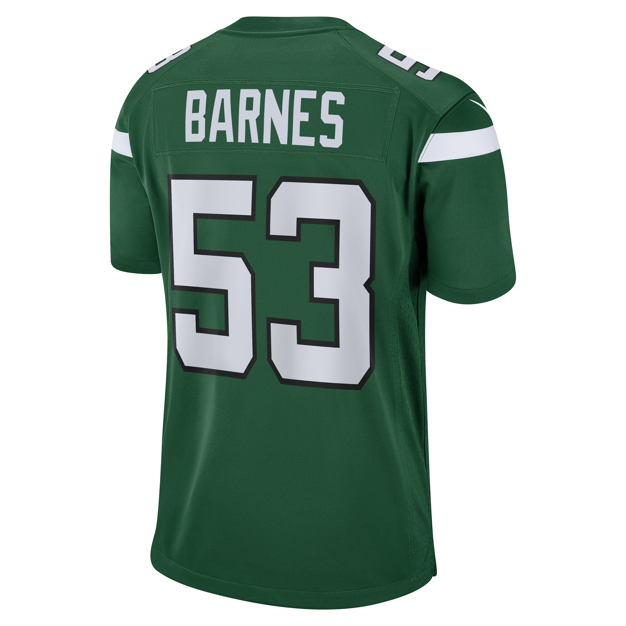 Men's New York Jets Zaire Barnes Gotham Green Game Jersey