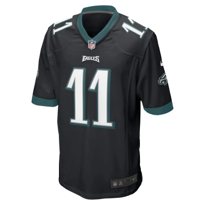 Men's Philadelphia Eagles A.J. Brown Black Game Jersey 02