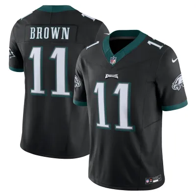 Men's Philadelphia Eagles A.J. Brown Black Vapor F.U.S.E. Limited Jersey 01