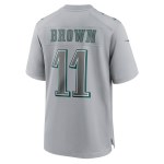 Men's Philadelphia Eagles A.J. Brown Gray Super Bowl LVII Patch Atmosphere Fashion Game Jersey