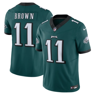 Men's Philadelphia Eagles A.J. Brown Green Vapor F.U.S.E. Limited Jersey 01