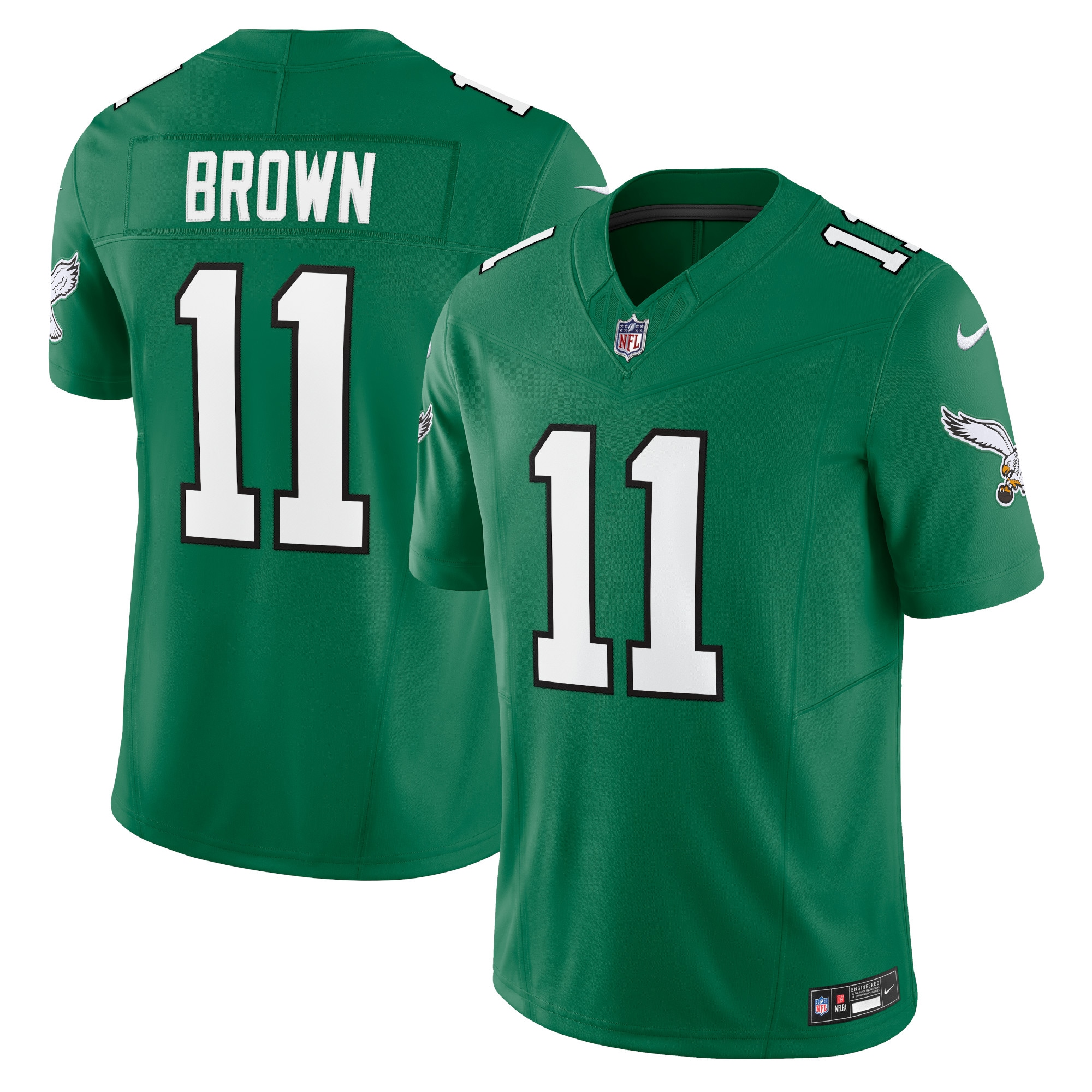 Men's Philadelphia Eagles A.J. Brown Kelly Green Vapor F.U.S.E. Limited Jersey