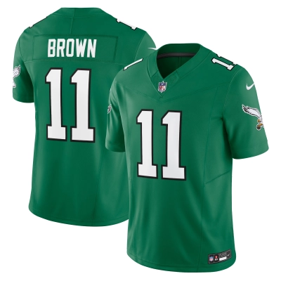 Men's Philadelphia Eagles A.J. Brown Kelly Green Vapor F.U.S.E. Limited Jersey 01