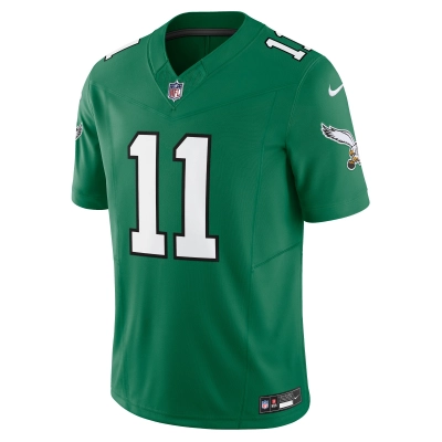 Men's Philadelphia Eagles A.J. Brown Kelly Green Vapor F.U.S.E. Limited Jersey 02