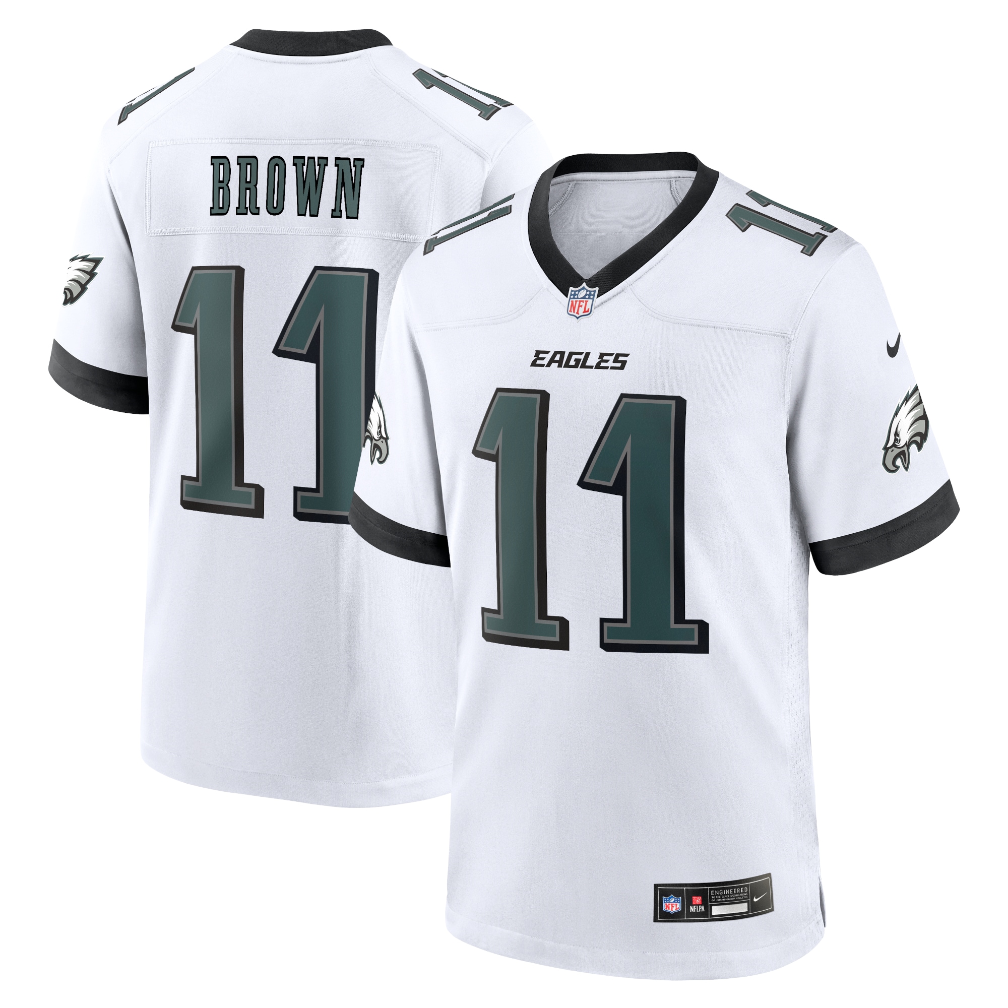Men's Philadelphia Eagles A.J. Brown White White Game Jersey