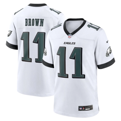 Men's Philadelphia Eagles A.J. Brown White White Game Jersey 01
