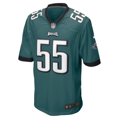 Men's Philadelphia Eagles Brandon Graham Midnight Green Game Jersey 02