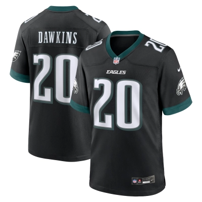 Men's Philadelphia Eagles Brian Dawkins Black Alternate Game Jersey 01