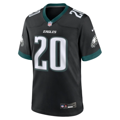 Men's Philadelphia Eagles Brian Dawkins Black Alternate Game Jersey 02
