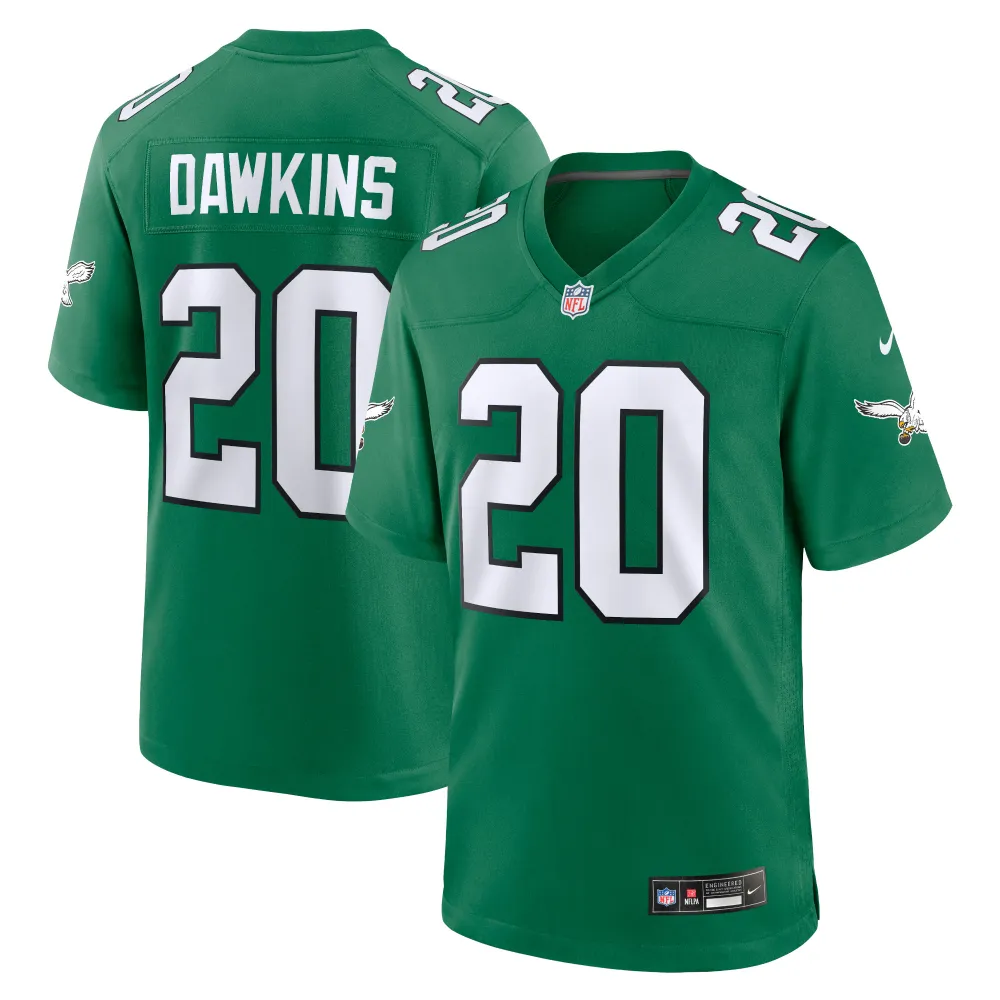 Men's Philadelphia Eagles Brian Dawkins Kelly Green Alternate Retired Player Game Jersey