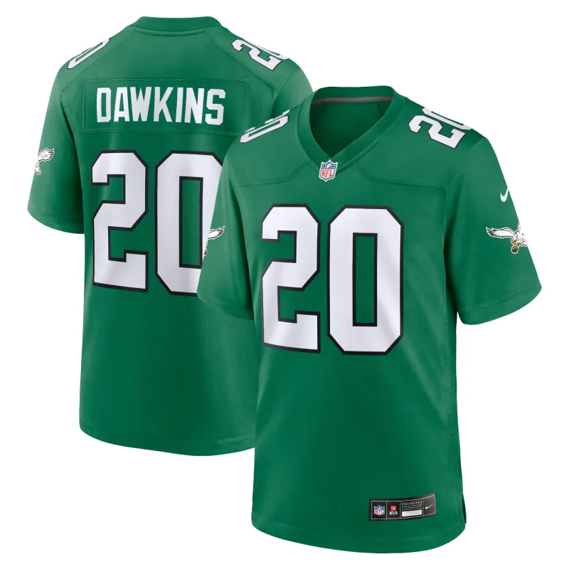 Men's Philadelphia Eagles Brian Dawkins Kelly Green Alternate Retired Player Game Jersey