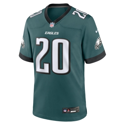 Men's Philadelphia Eagles Brian Dawkins Midnight Green Team Game Jersey 02