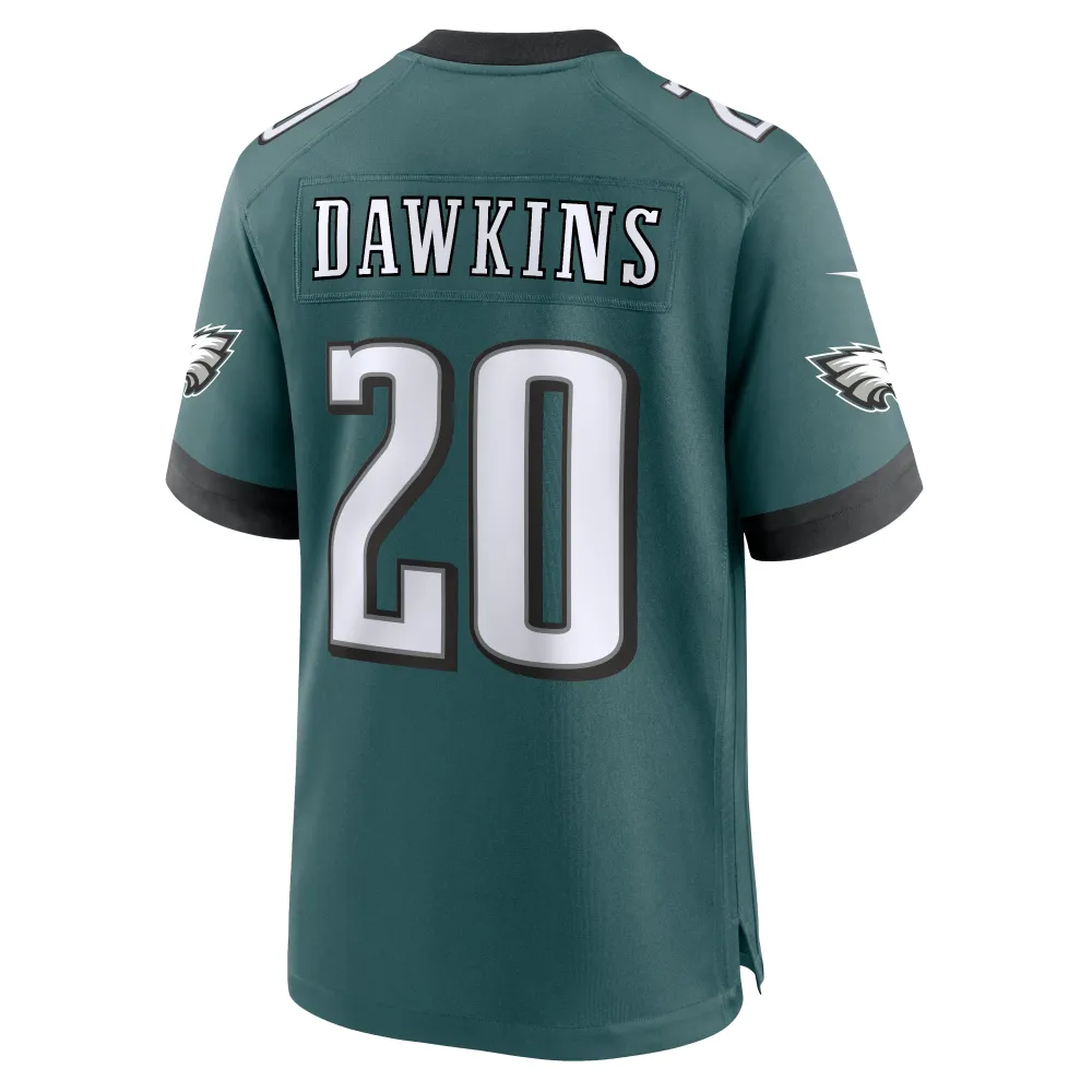 Men's Philadelphia Eagles Brian Dawkins Midnight Green Team Game Jersey